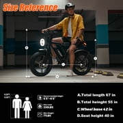 HiKeep Class 2 Electric Bike for Adults, 20 MPH, 750W Fat Tire Ebike, 48V 15.6Ah 748.8Wh Battery, 20 x 4 Inch, Shimano 7-Speed, UL2849