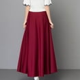 thumbnail image 2 of Women's Casual High Waist Loose Pleated Skirt A-Line Large Swing Plus Size, 2 of 9