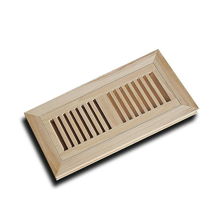 Welland 4 X 14 Wood Vent Floor Register Flush Mount Unfinished