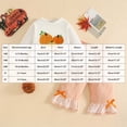 thumbnail image 4 of kmaduk Baby Girl Halloween Outfit Long Sleeve Pumpkin Tops and Plaid Flared Pants Toddler Girl Fall Winter Clothes, 4 of 9