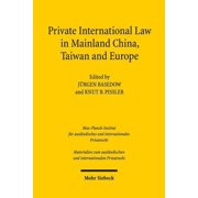 Private International Law in Mainland China, Taiwan and Europe (Hardcover)