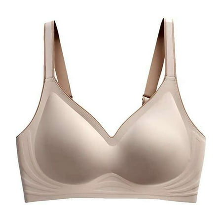 

TZNBGO Womens Everyday Bras Wireless Bralette Women s Bra Ultra-thin Cup No Steel RingUnderwear Gathered Sleep Bra Bra Underwear One Piece Bra Underwear Beige Xl UK Sale Padded Bralettes For6010