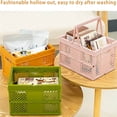 thumbnail image 4 of Collapsible Picnic Basket with Handles,Portable Foldable Storage Crate for Grocery,Camping,and Outdoor Use-Orange, 4 of 8