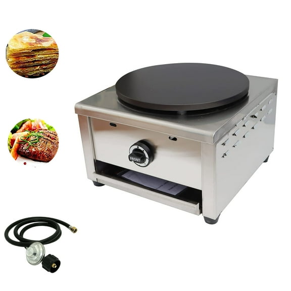 INTBUYING Commercial Single Plate Pancake Maker LP Gas Crepes Maker 2800PA