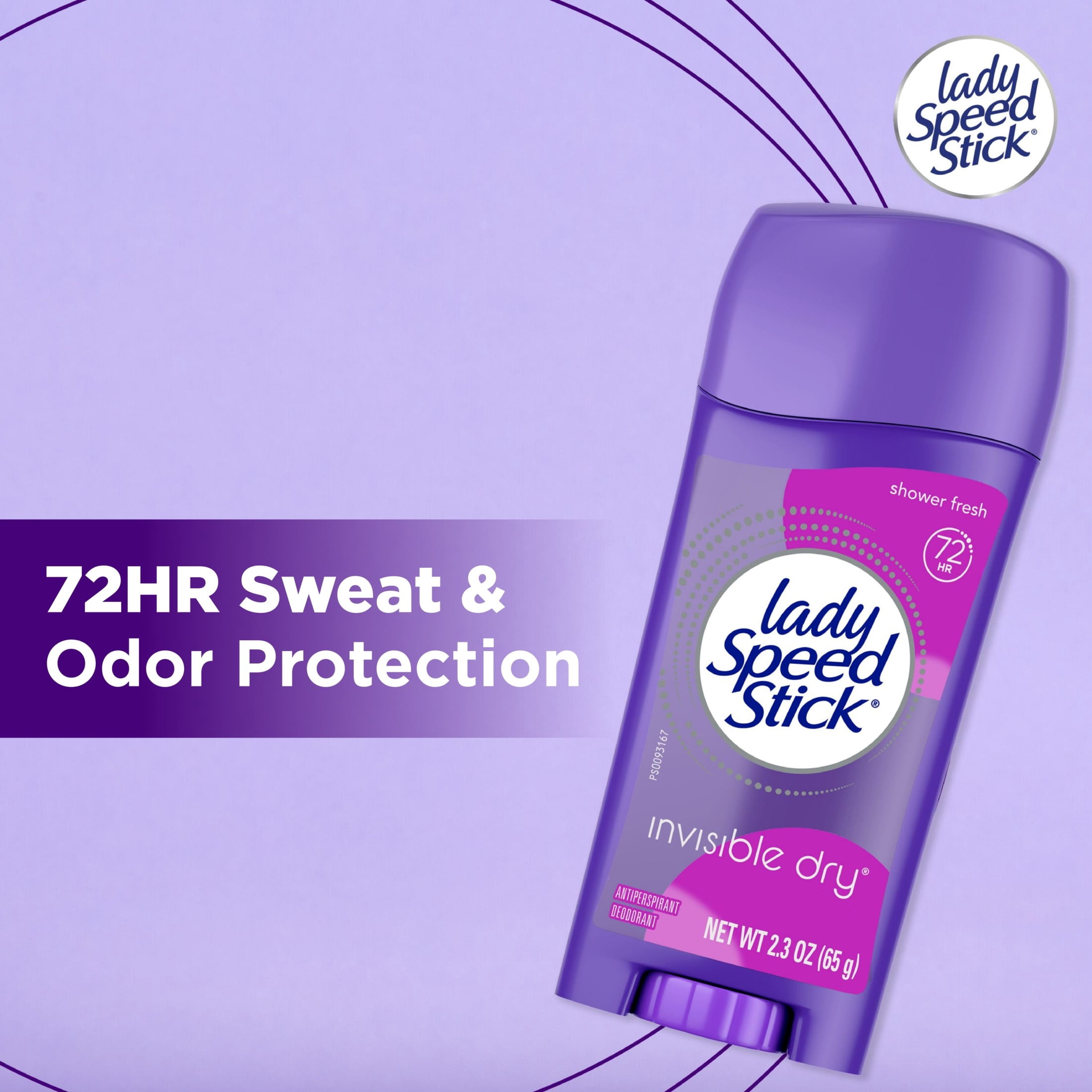 (3 pack) Lady Speed Stick Antiperspirant Deodorant for Women, Shower Fresh Scent, 2.3 oz Stick (2 Pack)