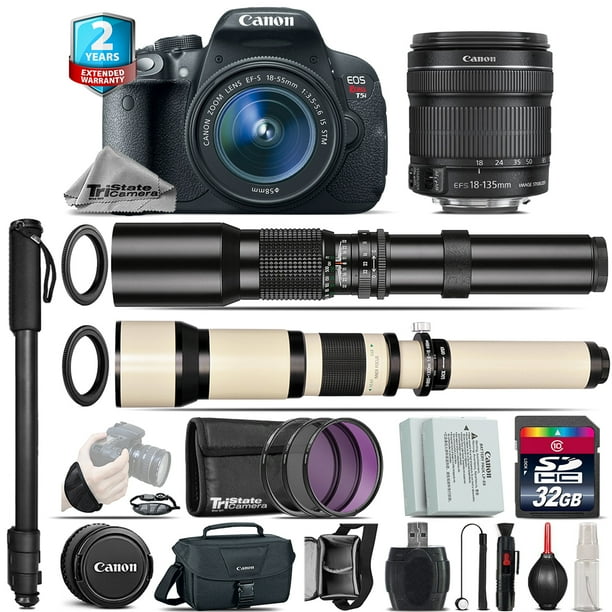 Canon EOS Rebel T5i + 18135mm IS STM + 5001300mm + Extra