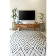 thumbnail image 5 of Furnish My Place Indoor Diamond Geometric Rug with Jute Backing Runner - 2 ft. x 8 ft., Light Grey, Moroccan, Area Rug for Living Room, Bedroom, Hallway, 5 of 7