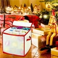 thumbnail image 2 of pitrice Transparent Storage Organizer Case for Storing Xmas LED Lights Garlands Christmas Tree Decorations, 2 of 8