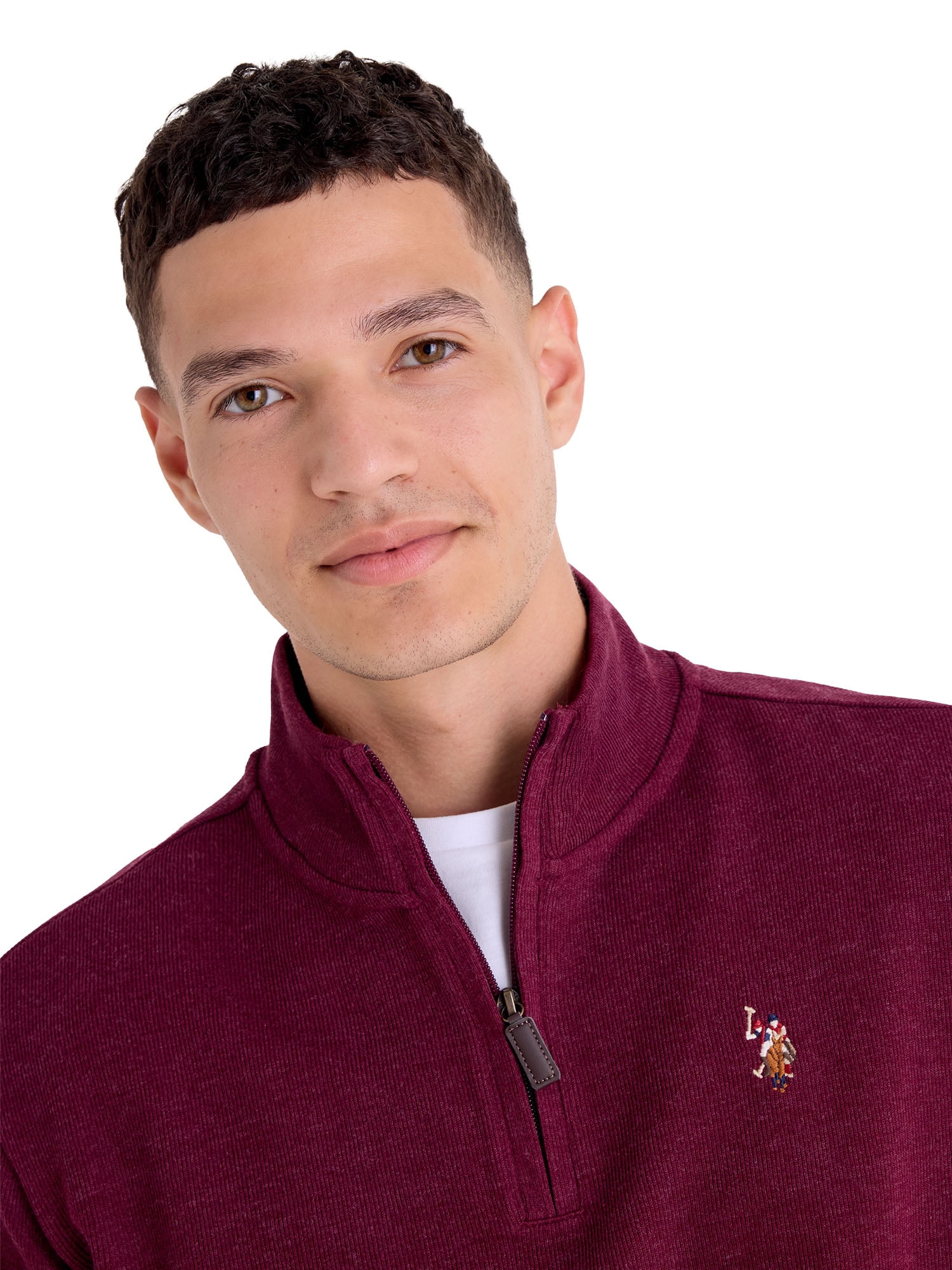 U.S. Polo Assn. Men's Quarter Zip Flatback
