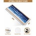 thumbnail image 4 of Stair Treads for Wooden Steps, Navy Blue Ombre Peel and Stick Stair Treads with Reusable Adhesive, Modern Moire Abstract Art Luxury Non Slip Indoor Stairs Runner Rugs Mats for Elders Dogs 8"x30" 4PCS, 4 of 7