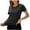 Black, variant on Timegard Womens Summer Tops Crewneck Short Sleeve Fitting Casual Workout Running Tee Shirts Solid Color