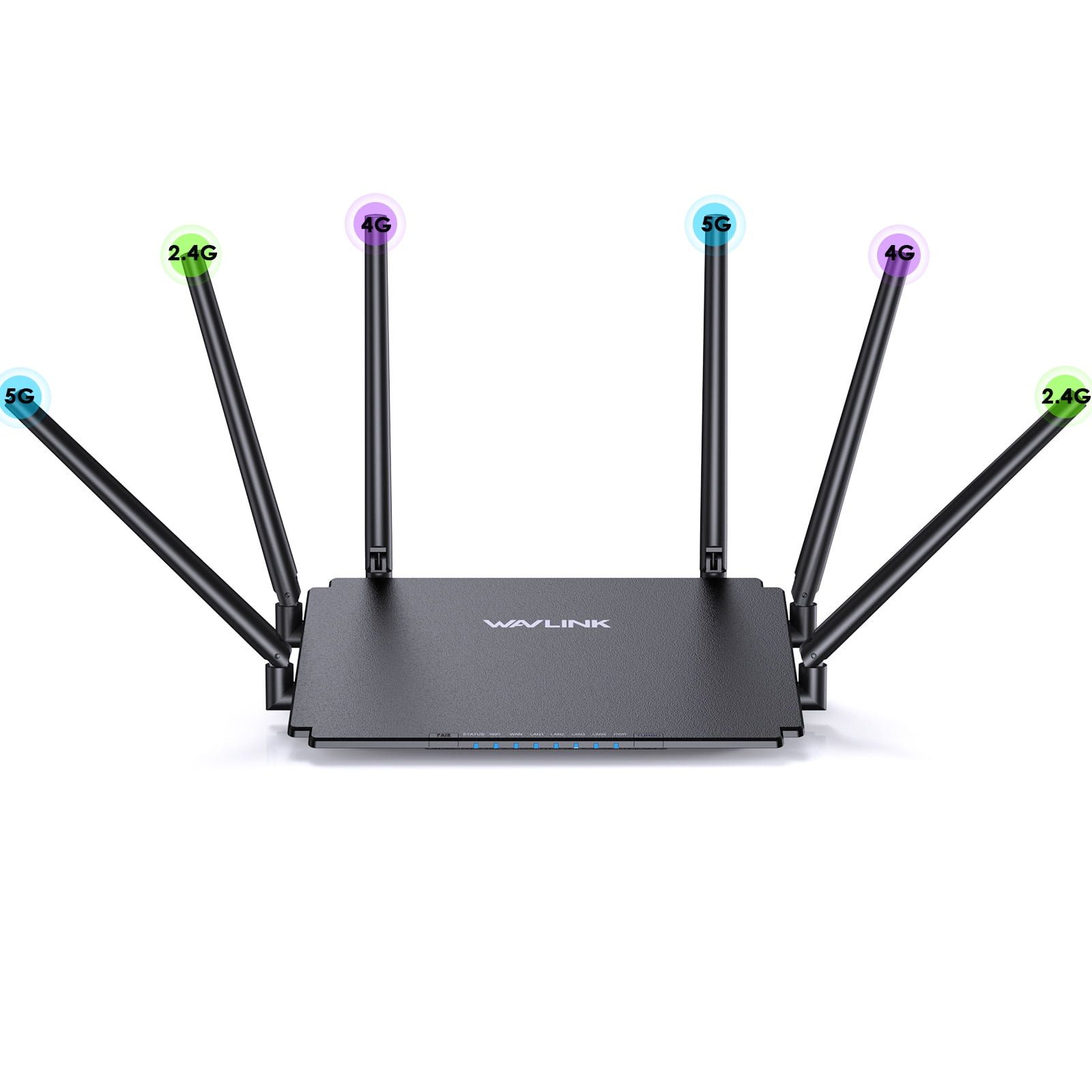 Quanlity100 4G LTE Wireless Router, Dual-Band Gigabit Router 1200Mbps with Nano SIM Card Slot - Ultimate Hotspot Wi-Fi Router with 6x5dBi Omni Directional Antennas, Support Router/4G Router/Mix Mode