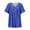 Blue, variant on Patlollav Womens Tops Plus Size Short Sleeve V-Neck Shirts