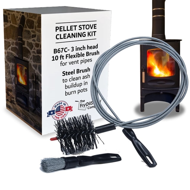 Kit de limpieza para estufa de pellets y secadora con cabezal de 3 pulgadas y 10 pies