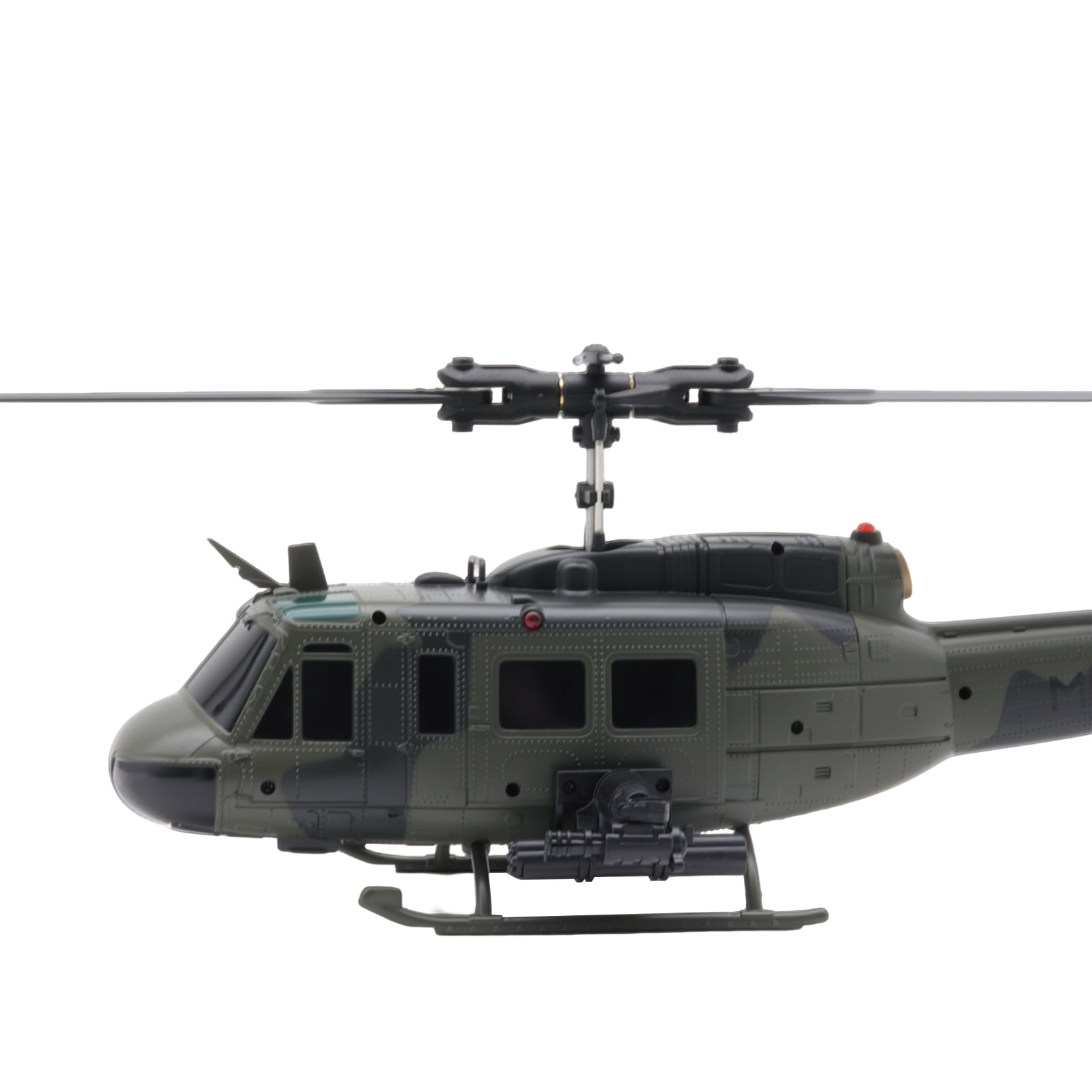 C032 1/48 Scale UH-1 Huey RC Helicopter, 6CH Aileronless with Stabilization, Altitude Hold, Optical Flow, Brushless Motor for Adults Enthusiasts(1 Battery)