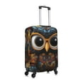 thumbnail image 3 of Uemuo Quirky Owl With Glasses Printed Washable Luggage Cover - Fashion Suitcase Protector Fits 18-32 Inch Luggage -X-Large, 3 of 9