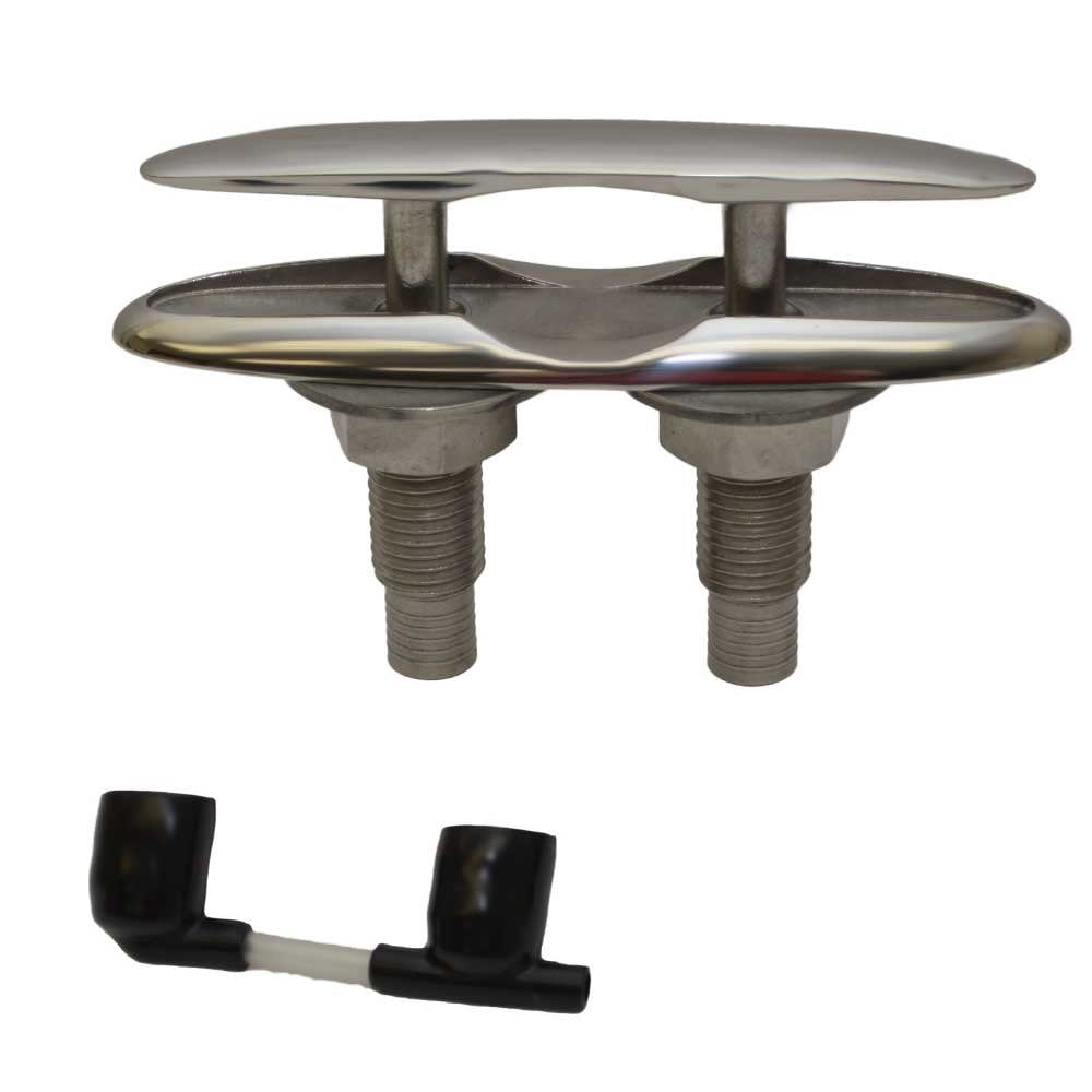 Attwood 66519-1 Retractable Low-Profile Stainless Steel Marine Boat 8-Inch Neat Cleat - Walmart