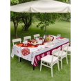 thumbnail image 3 of Outdoor Tablecloth with Umbrella Hole and Zipper, Gray Wood Valentines Day Rectangle Table Cloth 60x102 Inch Waterproof Tablecloth, Love Hearts Romantic Farmhouse Picnic Table Cover for Patio Camping, 3 of 7
