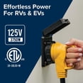 thumbnail image 3 of Cable de extensión para vehículos recreativos Camco Power Grip, 30 A, 125 V, 50 pies, con extremo de, 3 of 6