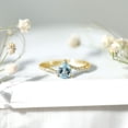 thumbnail image 4 of Rosec Jewels Pear Shape Aquamarine Solitaire Ring with Diamond, Bypass Ring - 6X8 MM, 14K Yellow Gold, US 13.00, 4 of 9