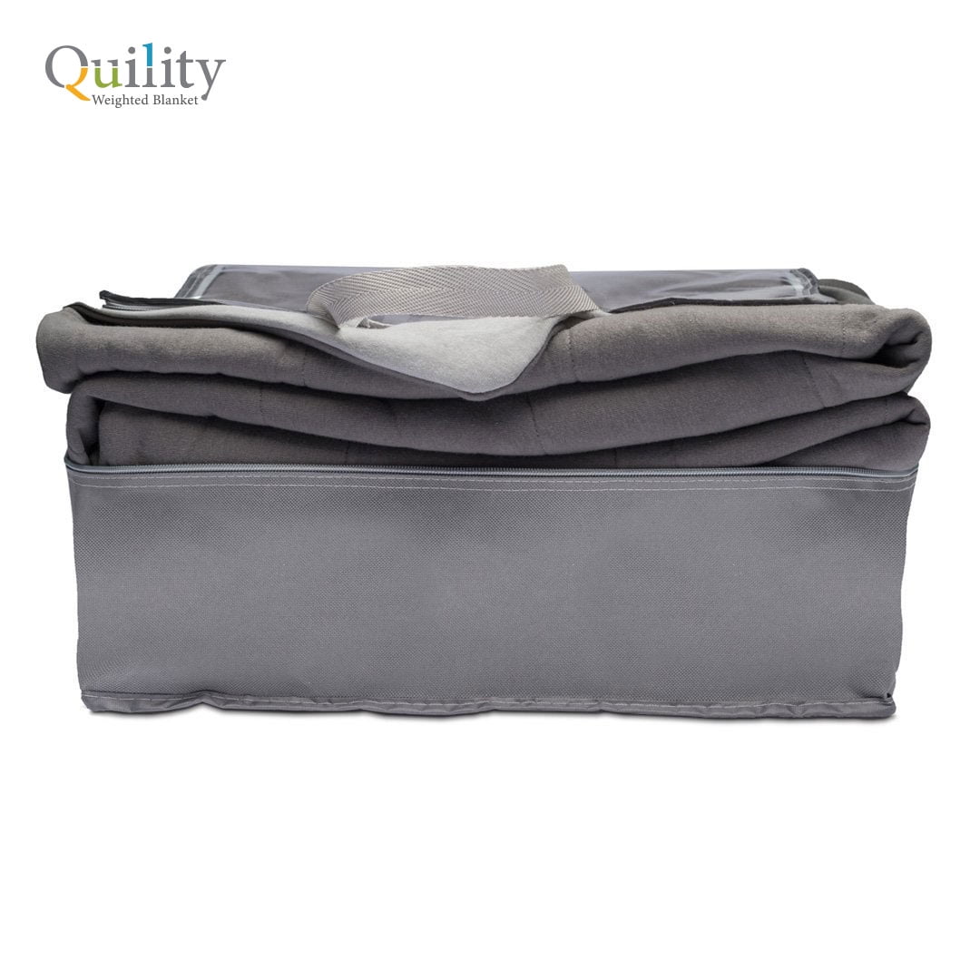 Premium Adult Weighted Blanket & Removable Cover by Quility 20 lbs