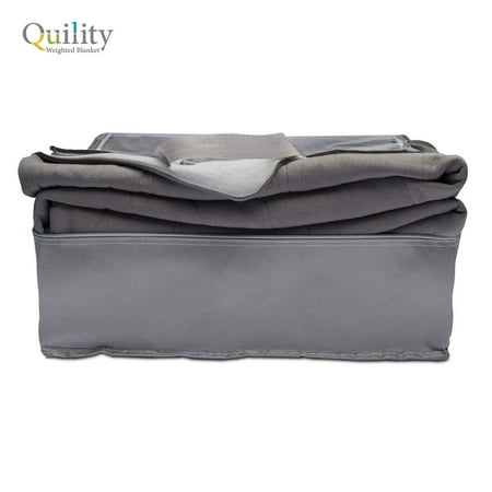 Premium Adult Weighted Blanket & Removable Cover by Quility | 20 lbs