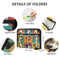 thumbnail image 3 of 13 Individual Pockets Organ Folder Waterproof A4 Size File Folder Home Work Office Categorized Storage File Manager Digital Sketch Cartoon Dogs, 3 of 7