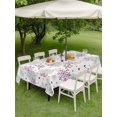thumbnail image 3 of Outdoor Tablecloth with Umbrella Hole and Zipper, Pink Snowflake Christmas Rectangle Table Cloth 52x70 Inch Waterproof Tablecloth, Xmas Snowflake Winter Picnic Table Cover for Patio Camping, 3 of 7