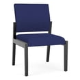 thumbnail image 1 of Pemberly Row Waiting Reception Armless Guest Chair Wood Frame in Blue, 1 of 5
