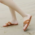thumbnail image 6 of Ataiwee Women's Flat Slide Sandals - Comfortable Summer T- Strap Slip on Thong Flip Flops., 6 of 6