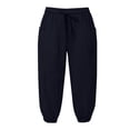thumbnail image 4 of felwors Capris Pants for Women Stretchy Elastic Waist Pocket Shorts Quick Dry Lightweight Casual Athletic Lounge Trousers (Navy, S), 4 of 7