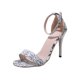 thumbnail image 2 of Sandalias de tacón alto con hebilla y punta abierta en el tobillo con estampado de serpiente y estampado sexy para banquetes para mujer Wmkox8yii nm2442, 2 of 6