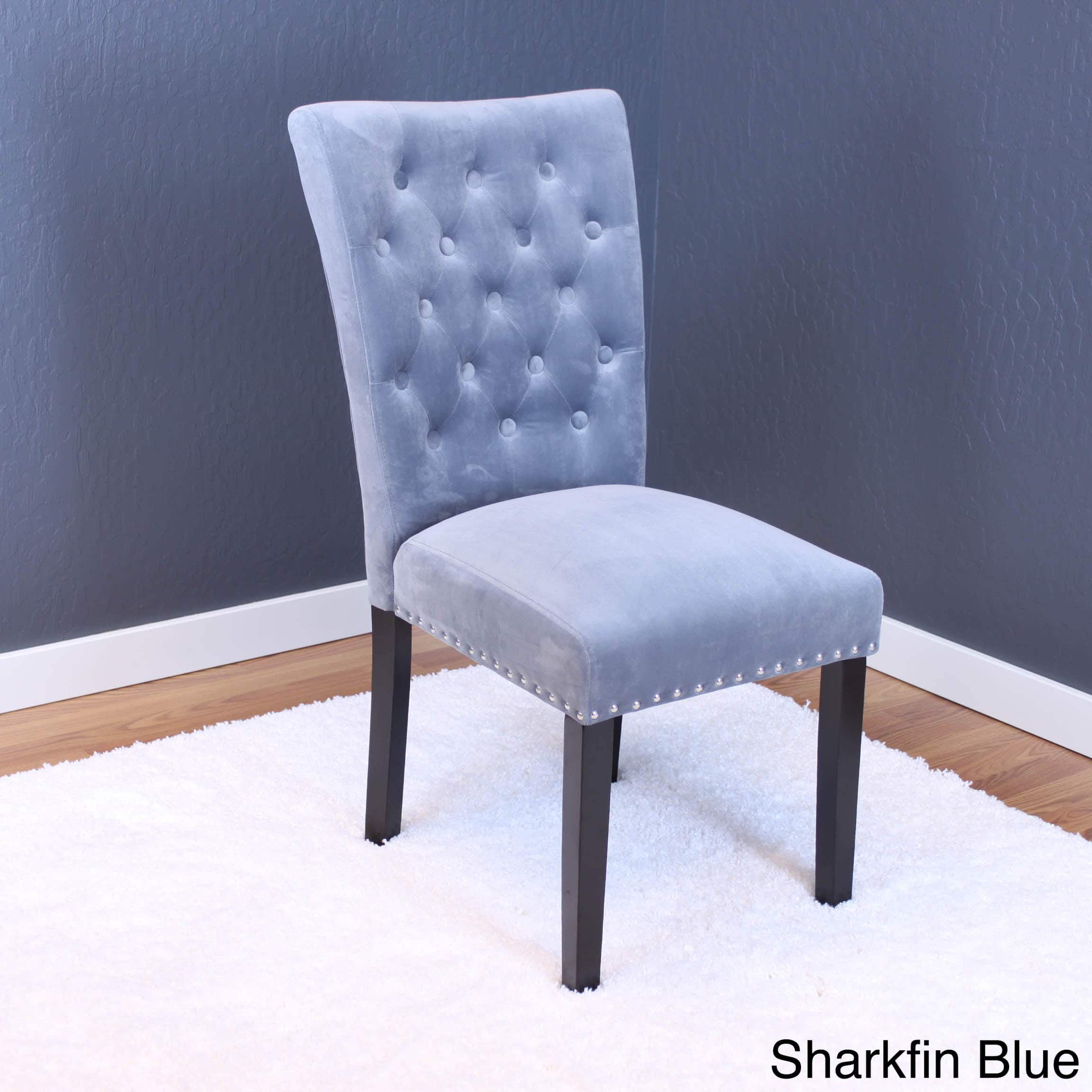 Silver orchid flohr tufted velvet dining chairs discount