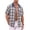 Blue, variant on Big & Tall Men's Plaid Short Sleeve Button Down Shirt Contrast Collar Casual Untucked Tops for Summer Vacation
