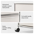 thumbnail image 6 of Cottinch 2 Drawers Accent Cabinet Metal Storage Cabinets with 4 Wheels,Rolling Cabinet Organizer for Home Office,White, 6 of 8