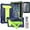 Navy Blue/Green, variant on Epicgadget Case for Amazon Fire 7 (12th Gen, 2022 Release) 7" Display - Heavy Duty Hybrid Case Cover with Kickstand + 1 Fire 7 Inch (2022) Screen Protector and 1 Stylus (Black/Black)