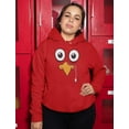 thumbnail image 3 of Tstars Thanksgiving Hoodie Funny Turkey Face Gobble Sweatshirt for Women Medium Red, 3 of 5