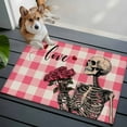 thumbnail image 4 of Valentine's Day Washable Area Rug 2 x 3 ft Skull Rose Love, Soft Non Slip Rugs Stain Repellent Indoor Felt Carpet for Living Dining Room Bedroom Home Office, 4 of 9