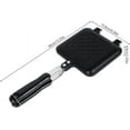 thumbnail image 2 of Yhuaoa Toastie Maker Double Side Bread Frying Pan Non Stick Stovetop Sandwich Maker Machine With Heat Handles Multiple Purposes Sandwich Camping Toaster For Stov, 2 of 8