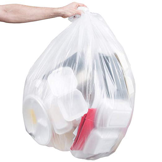 39 Gallon 1.5 MIL Strong Clear Trash Bags – OX Plastics