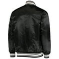 thumbnail image 4 of Men's Starter Black Kansas City Chiefs Locker Room Satin Varsity Full-Snap Jacket, 4 of 4