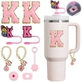 thumbnail image 1 of 1Set For #stanley# Cup Accessories A-Z Letter Butterfly Straw Cover Cap Toppers UK, 1 of 1
