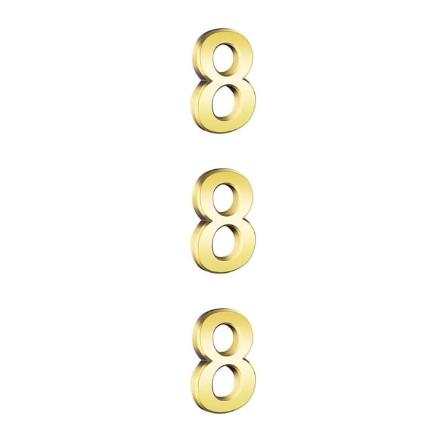maskred Numéros de Maison pour Extérieur Style Simple Signes Numériques Accessoires de Marquage Numéro Exquis Accessoire de Marquage Numéro 8 3 Pcs
