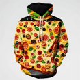 thumbnail image 3 of Sudadera con capucha con gráfico de pizza de pepperoni para hombre, sudadera con estampado 3D de comida, sudadera informal de primavera y otoño, sudaderas con capucha de manga larga unisex, 3 of 5