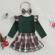 thumbnail image 3 of Conjunto de falda a cuadros Kuriozud para niña, mameluco con lazo, 3-6 m, 3 of 6