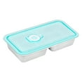 thumbnail image 2 of Stainless Steel Food Storage Box, Stainless Snack Containers Stainless Snack Containers with Lids Lunch Box Containers for Travel, a Two-Compartment Stainless Steel Box, with a Lid, 2 of 6