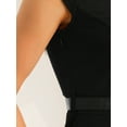 thumbnail image 5 of DARING DIVA Women's Cap Sleeve Boat Neck Pencil Dresses XS Black, 5 of 6
