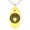 Gold, variant on Stainless Steel Natsuka Samurai Crest Engraved Small Oval Charm Pendant Necklace