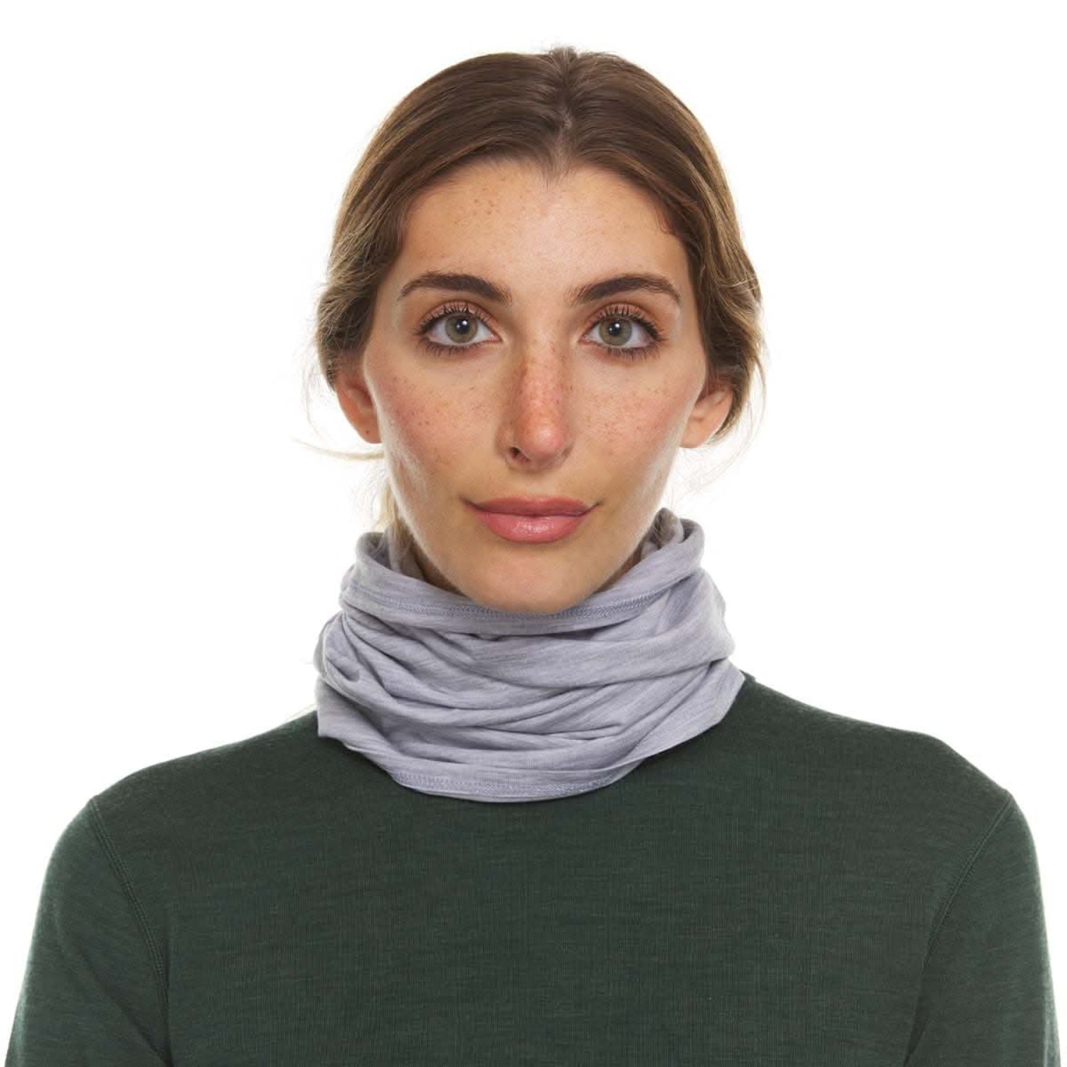 Minus33 Merino Wool Micro Weight Woolverino Multiclava - Multifunctional Headwear - UV Protection - Hiking Neck Gaiter - Hunting Balaclava - Ash Gray