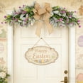 thumbnail image 7 of 23.6in Artificial Floral Swag with Burlap Bow, 5 Color Options for Front Door & Easter Decor, 7 of 7